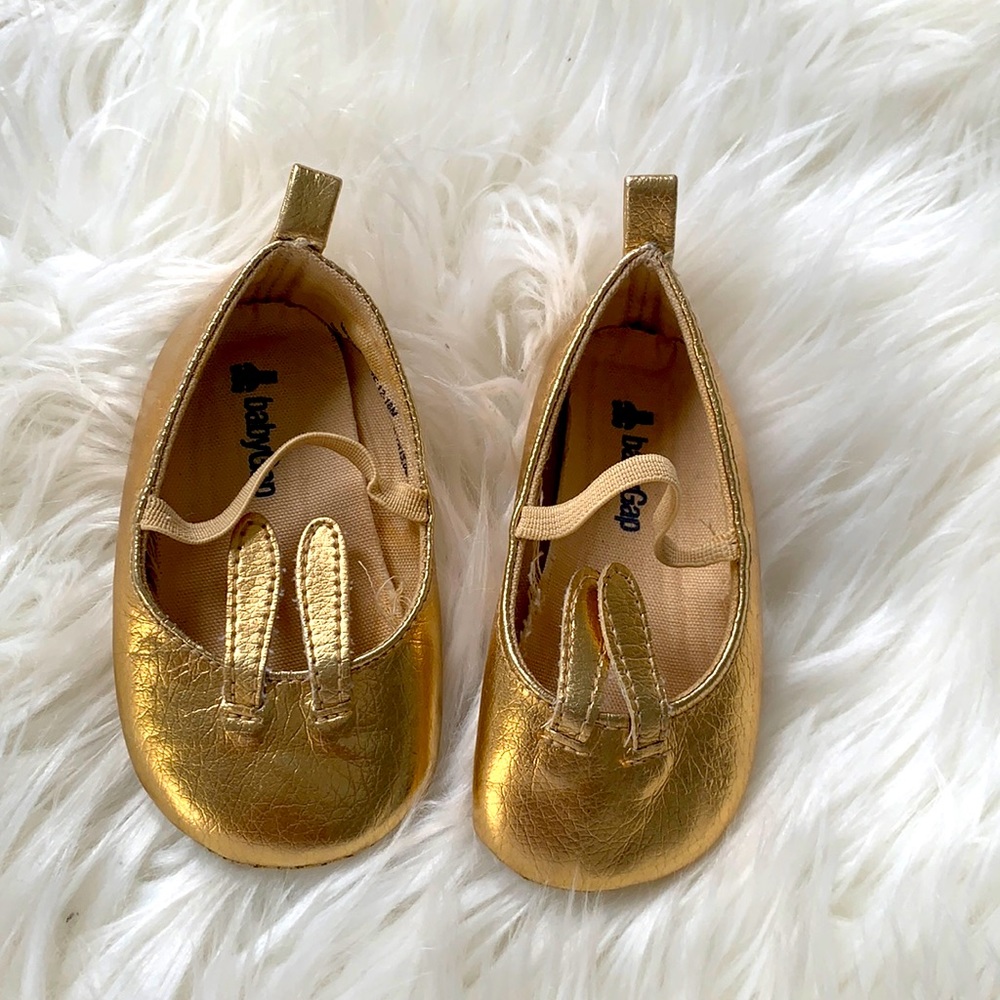 Baby Gap Gold  Bunny Shoes